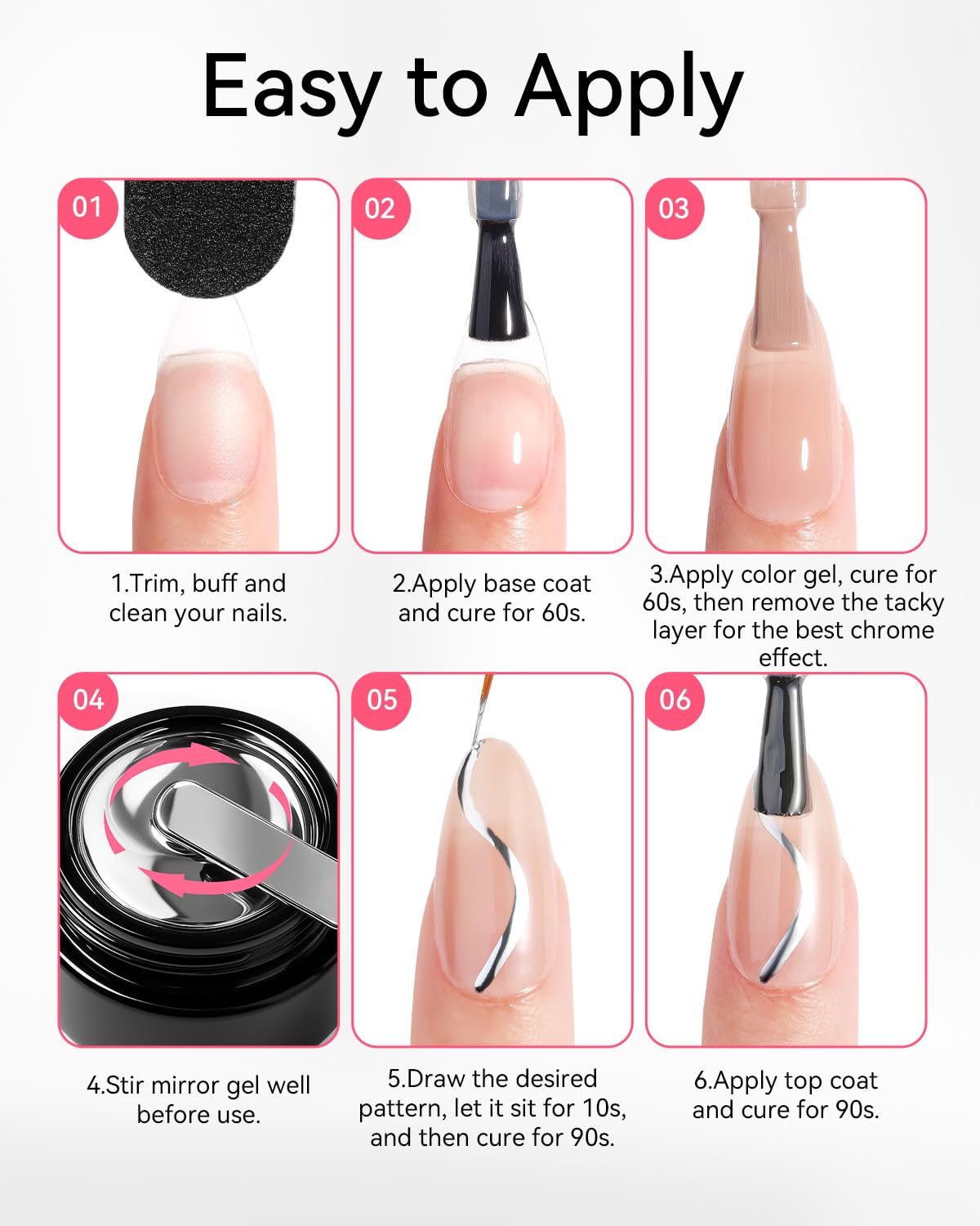 Application of Makartt silver gel on nails