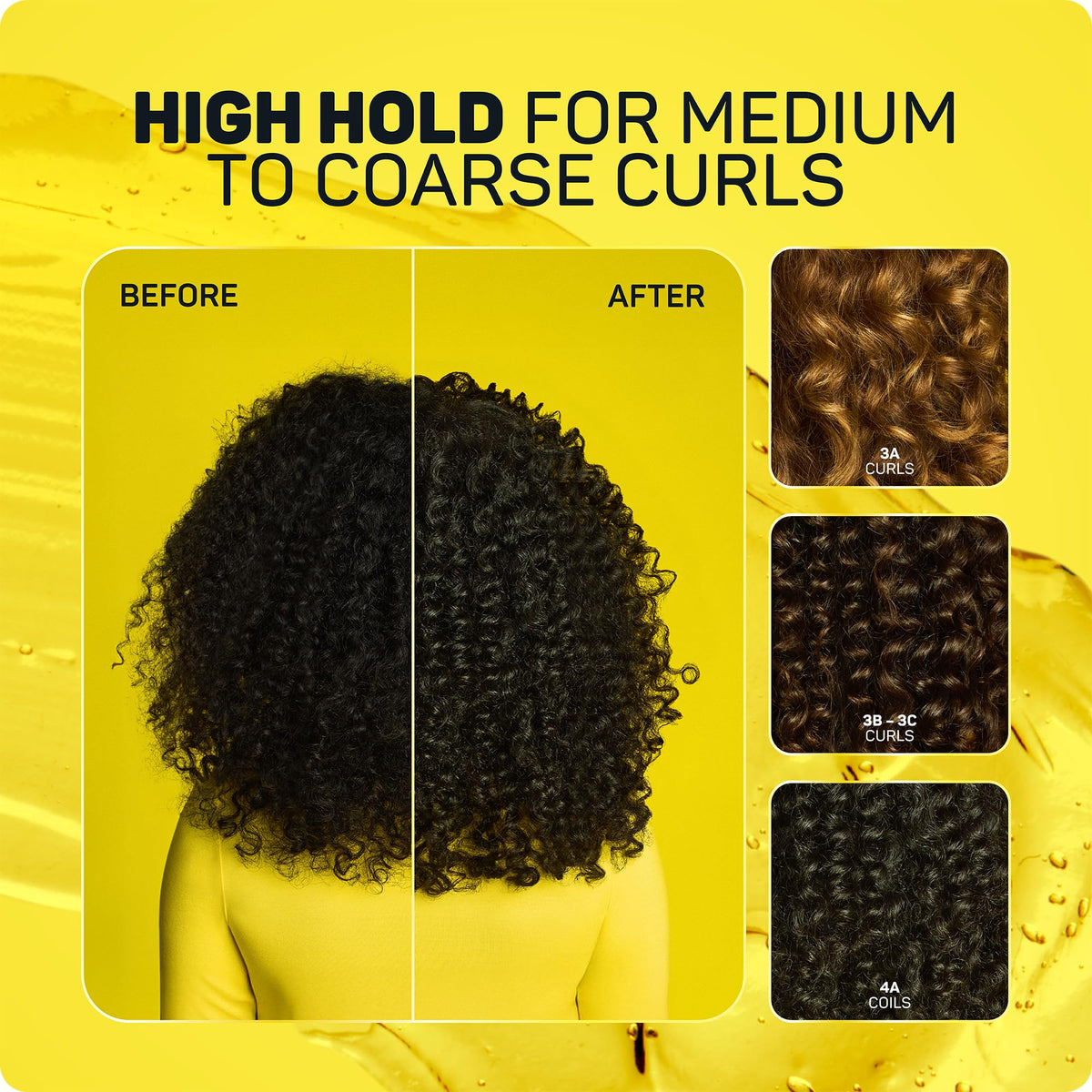Application of Marc Anthony Strictly Curls Define & Hold Gel on wet curls