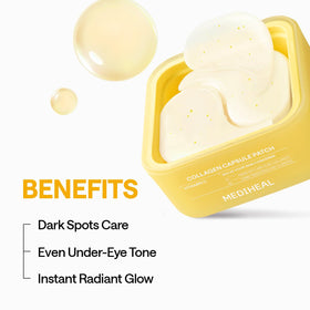 Application of MEDIHEAL eye patches on under eyes