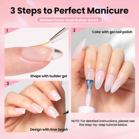 application of Milky Pink Gel Polish on nails