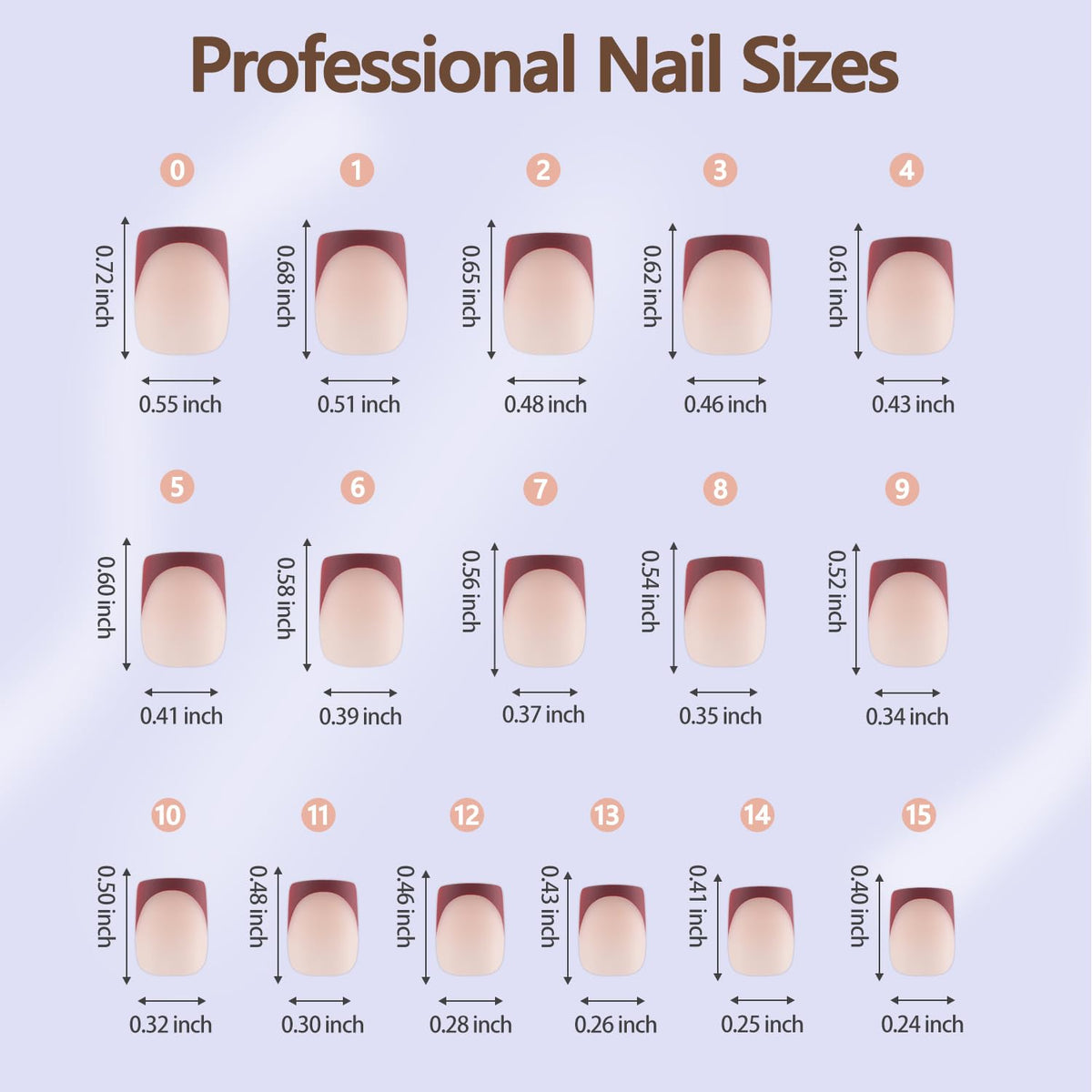 Application of Misssix French Tip Press On Nails on natural nails