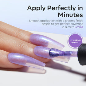 Application of modelones gel nail polish on nails