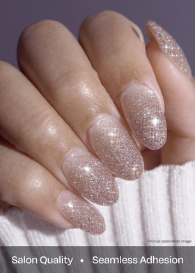 application of ohora Semi Gel Nail Strips on nails