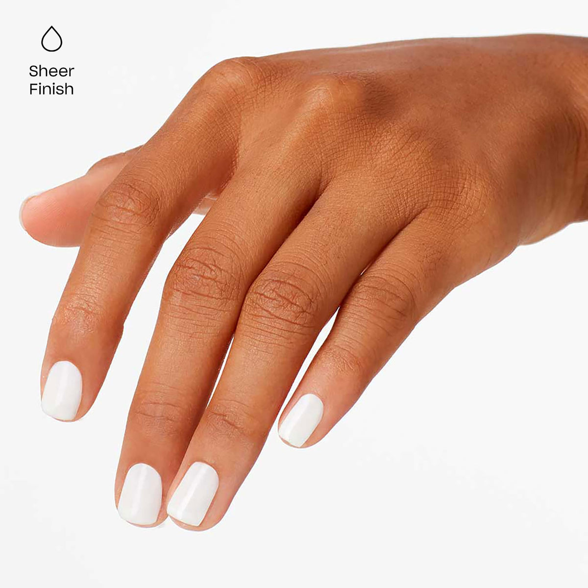 Application of OPI Funny Bunny nail polish on nails