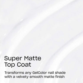 Application of OPI GelColor Super Matte Top Coat on nails