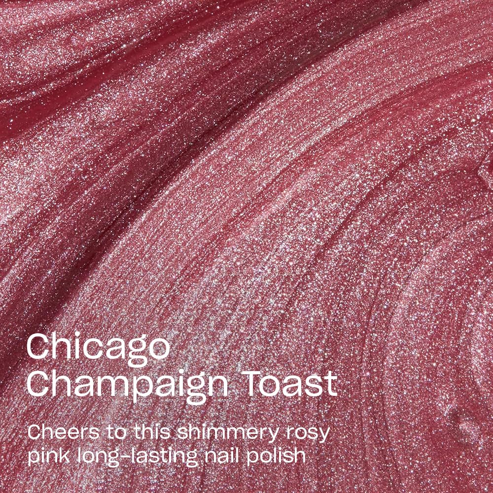 Application of OPI Infinite Shine Nail Polish Chicago Champaign Toast on nails