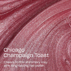 Application of OPI Infinite Shine Nail Polish Chicago Champaign Toast on nails