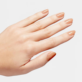 Application of OPI Infinite Shine Nail Polish Over-slay your Welcome on nails