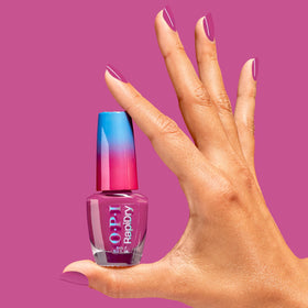Application of OPI RapiDry ASAPink on nails