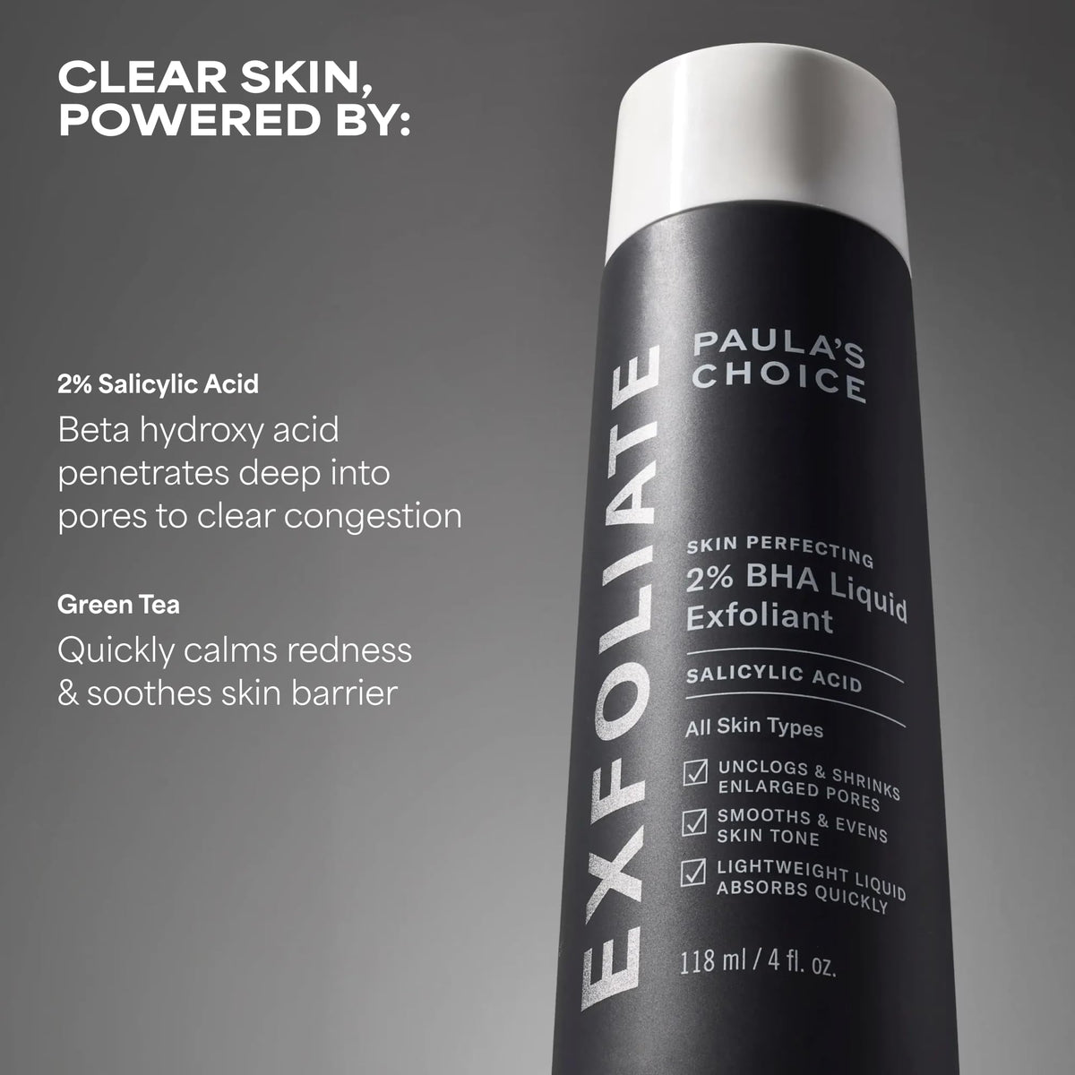 Application of Paula's Choice BHA Liquid Exfoliant on skin