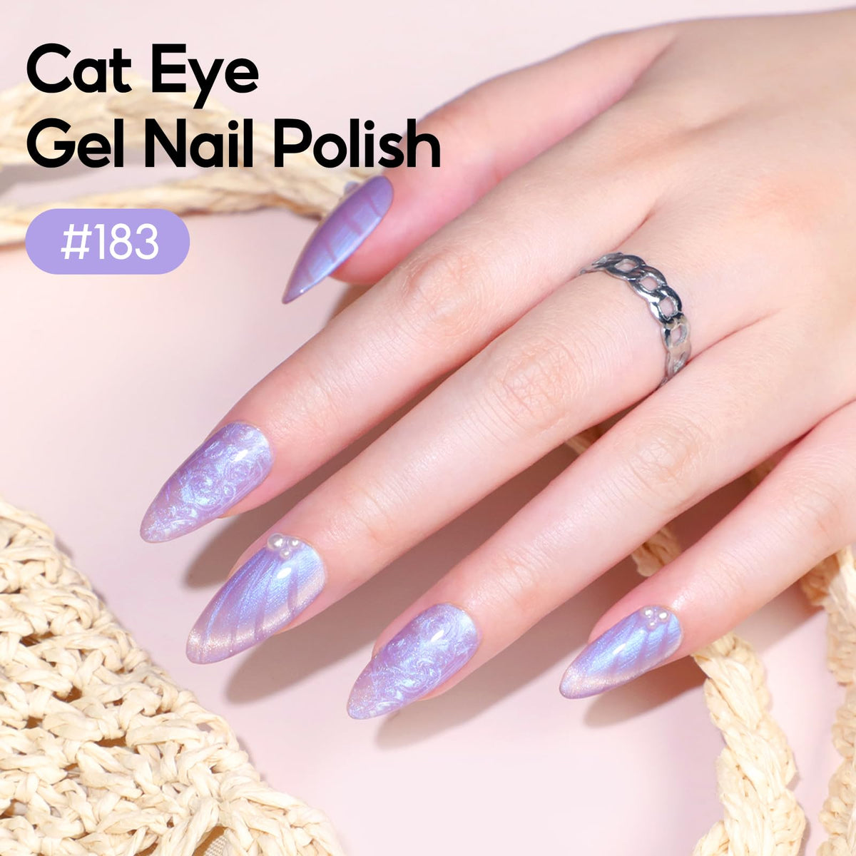 Application of PEACECOLOR Cat Eye Gel Nail Polish on nails