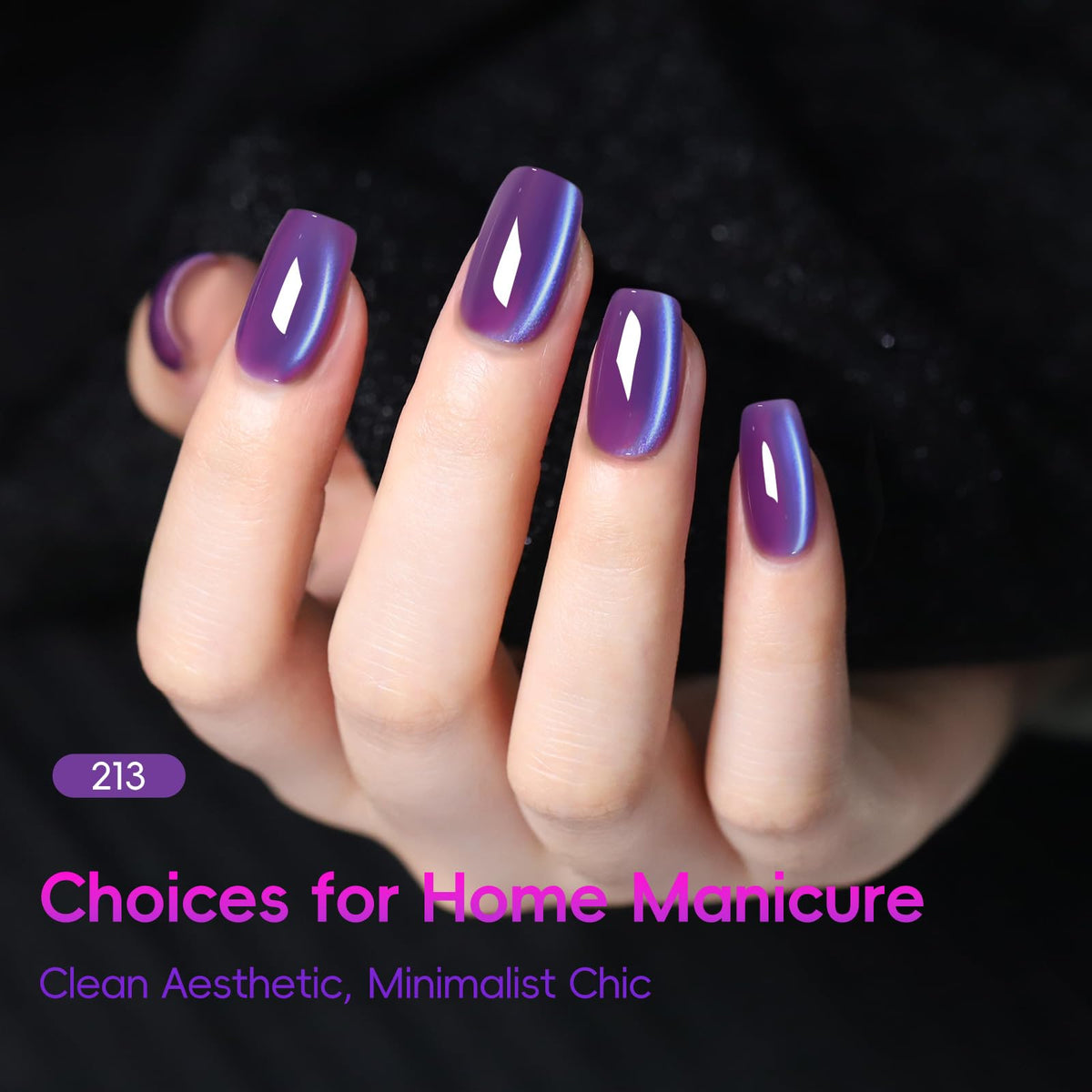 Application of PEACECOLOR Cat Eye Gel Polish on nails