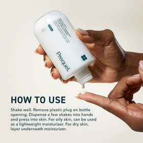 Application of Prequel Skin Hydrating Moisturizer on skin