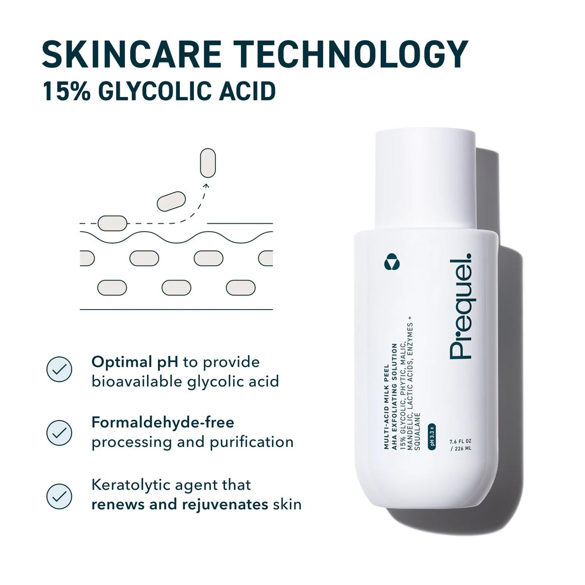 Application of Prequel Skin Multi Acid Milk Peel on skin