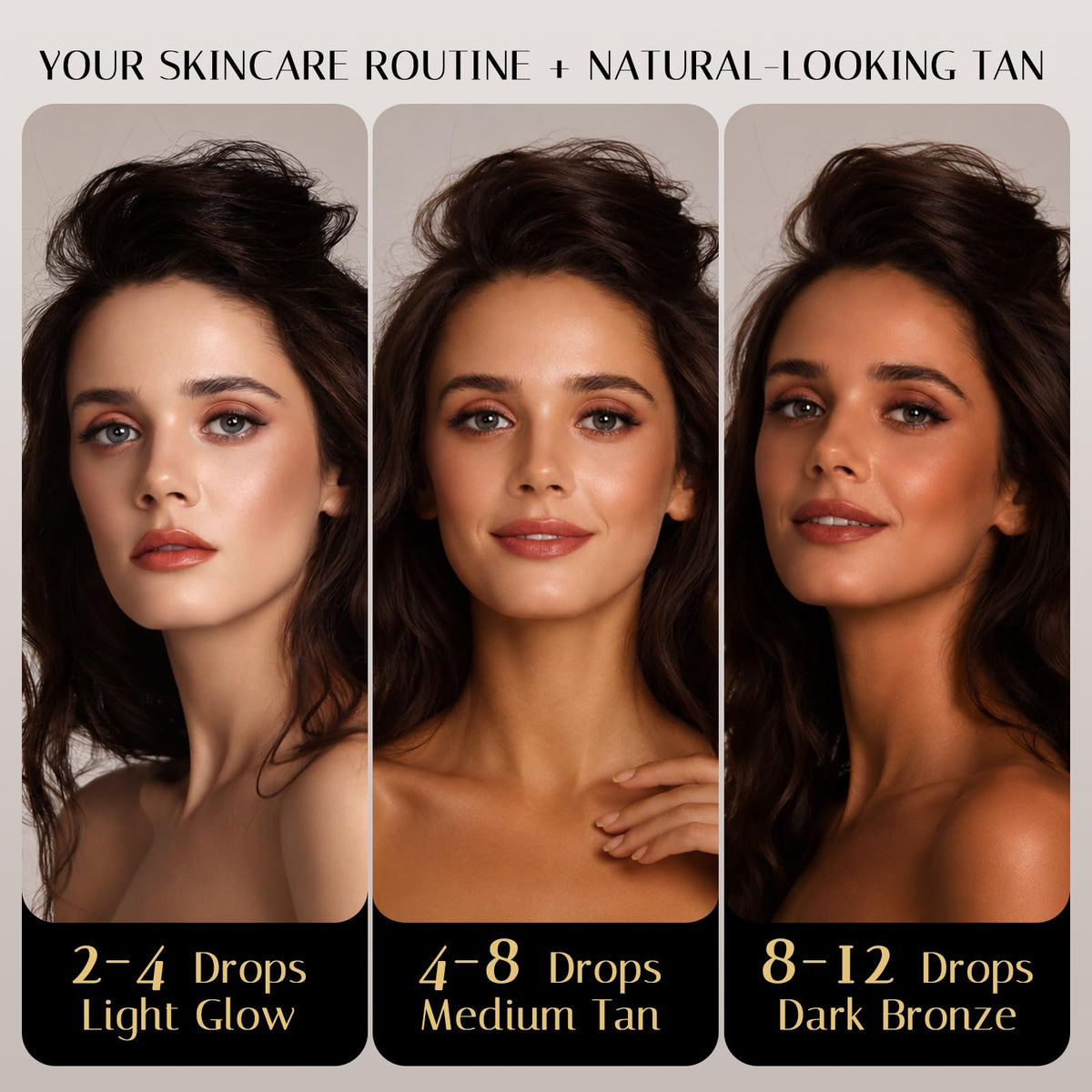 Application of PURELOCKS Self Tanning Drops on skin