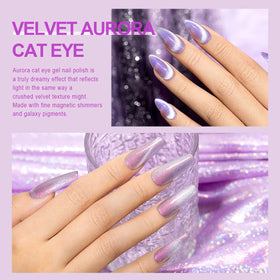 Application of RARJSM Cat Eye Gel Nail Polish on nails