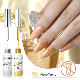 Application of RARJSM Gel Liner Nail Art on nails