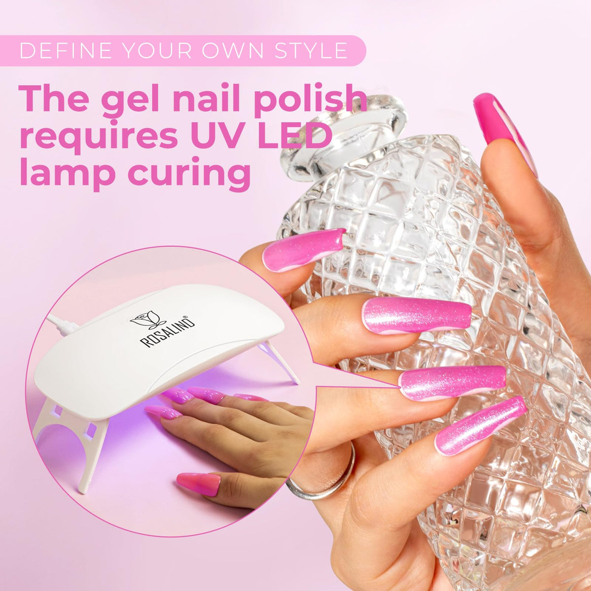 Application of ROSALIND gel polish on nails