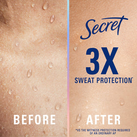 Application of Secret Clinical Strength Antiperspirant on skin