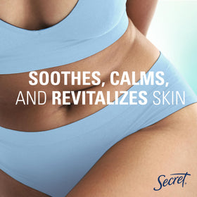 Application of Secret deodorant mist on skin