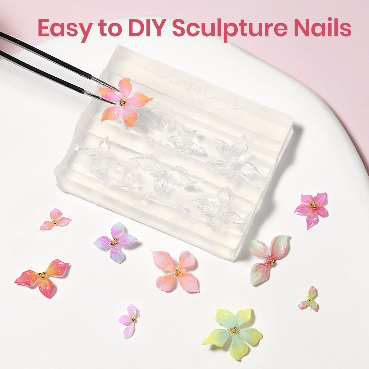 Application of SUPWEE 3D Sculpting Gel on nails