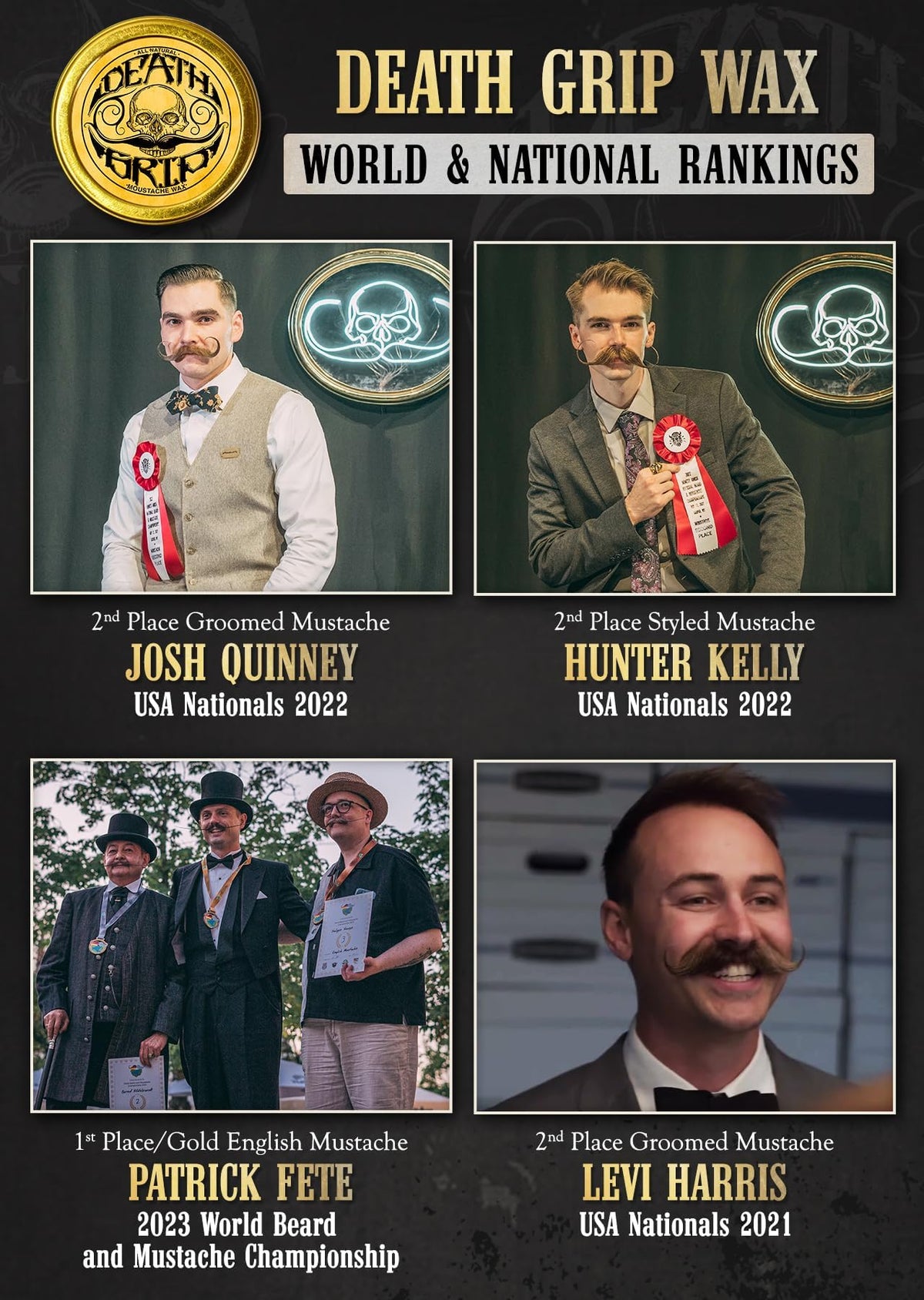 Application of THE VINTAGE GROOMING CO. Mustache Wax on moustache