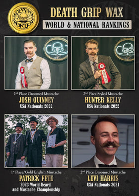 Application of THE VINTAGE GROOMING CO. Mustache Wax on moustache