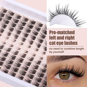 Application of TOOCHUNAG Wispy Lash Clusters on lashes