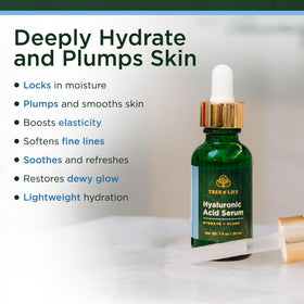 Application of Tree of Life Face Serum on skin
