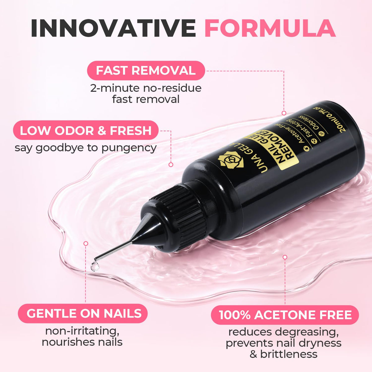 Application of UNA GELLA Nail Glue on press on nails