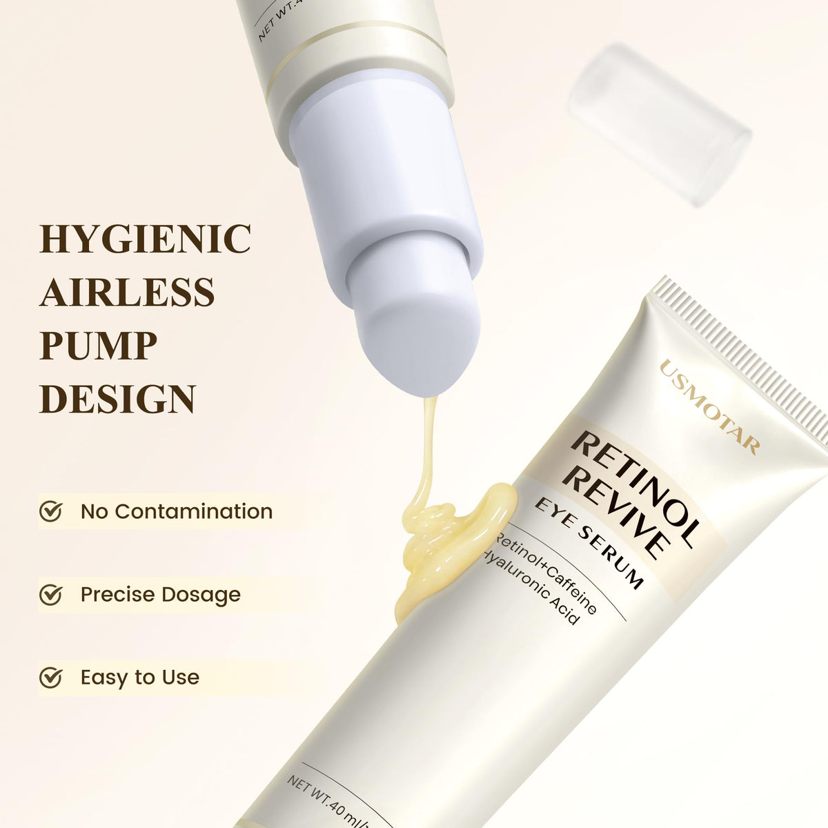 Application of USMOTAR eye serum around the eye area
