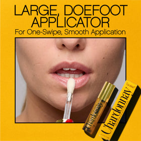 Application of VACATION Lip Oil SPF 30 on lips