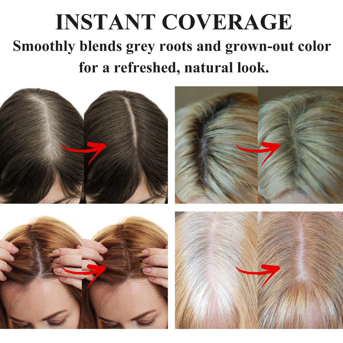 Application of VOLLUCK Root Touch Up Powder on hairline