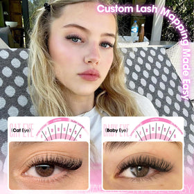 Application of Yawamica Short Lash Clusters on model's eyes