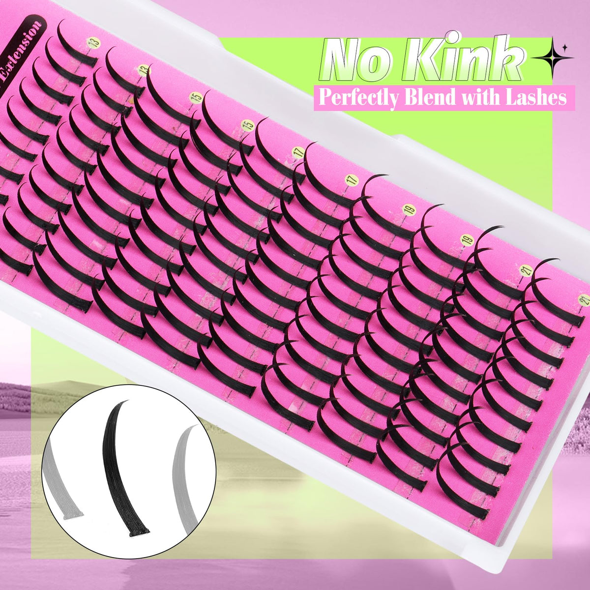 Application of Yawamica Spiky Lash Extensions on lashes