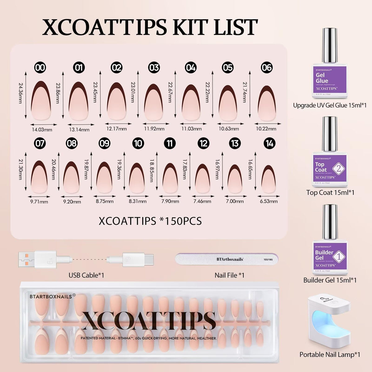 Application process of BTARTBOXNAILS press on nails