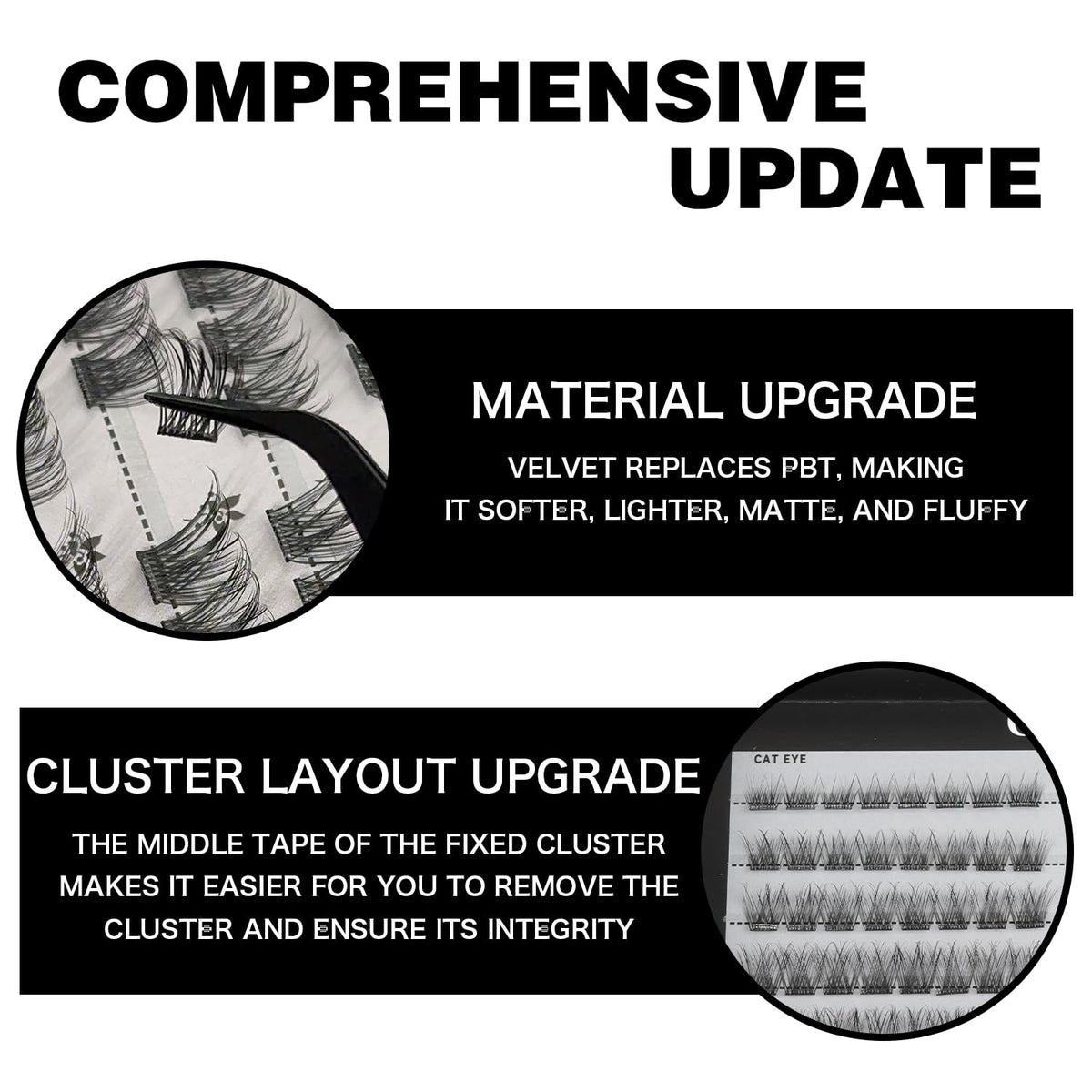 Application process of CoFier lash clusters using tweezers