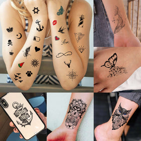 Application process of COKTAK temporary tattoo on skin