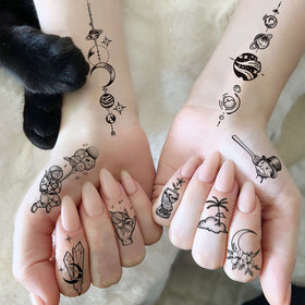 Application process of COKTAK temporary tattoos on skin
