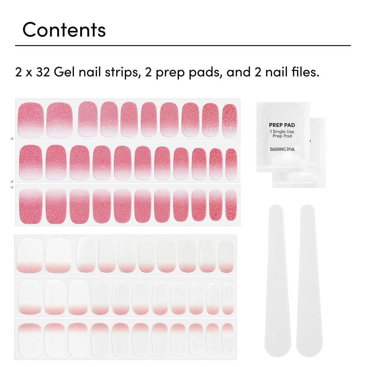 Application process of Dashing Diva nail strips on clean nails