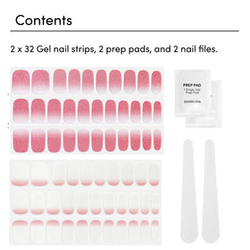 Application process of Dashing Diva nail strips on clean nails