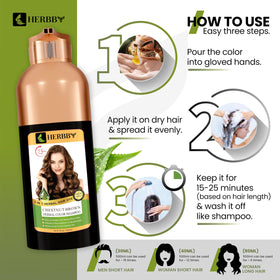 Application process of HERBBY hair dye on hair