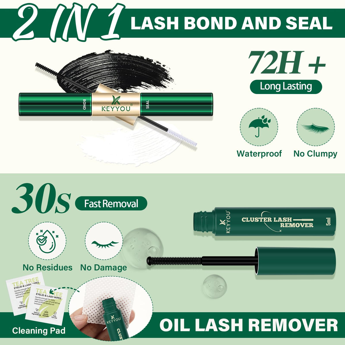 Application process of KEYYOU false lashes