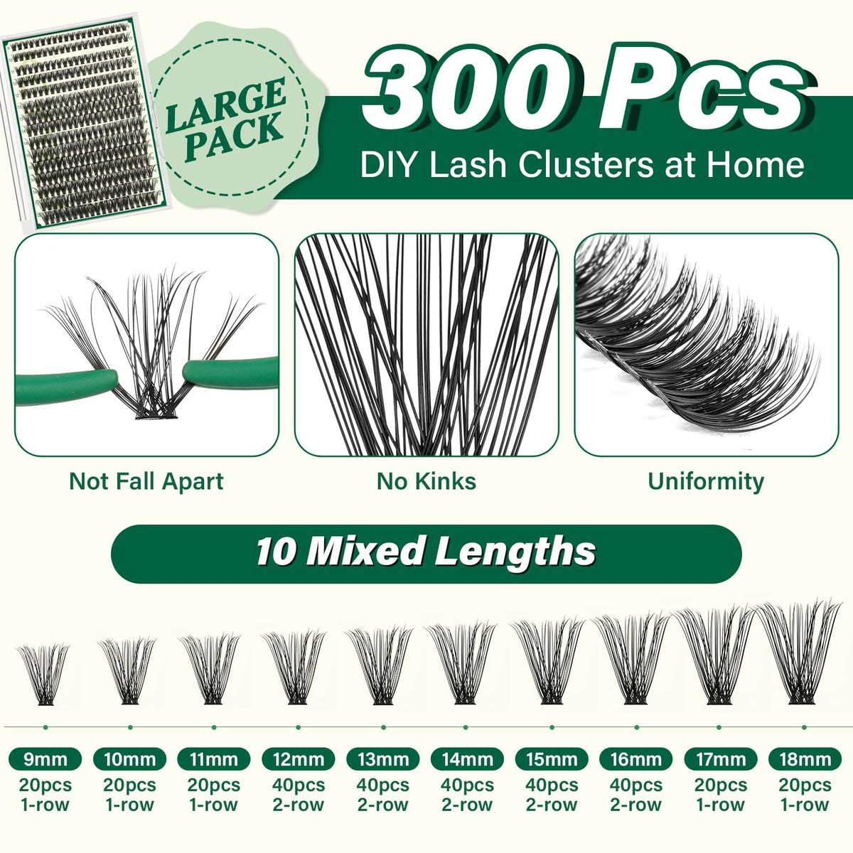 Application process of KEYYOU false lashes using tweezers
