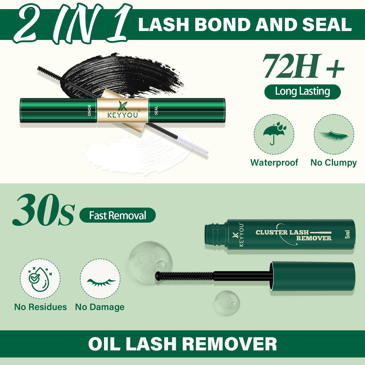Application process of KEYYOU lashes with tools