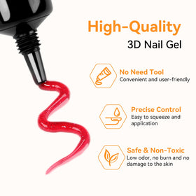 Application process of Makartt 3D Nail Gel on nails