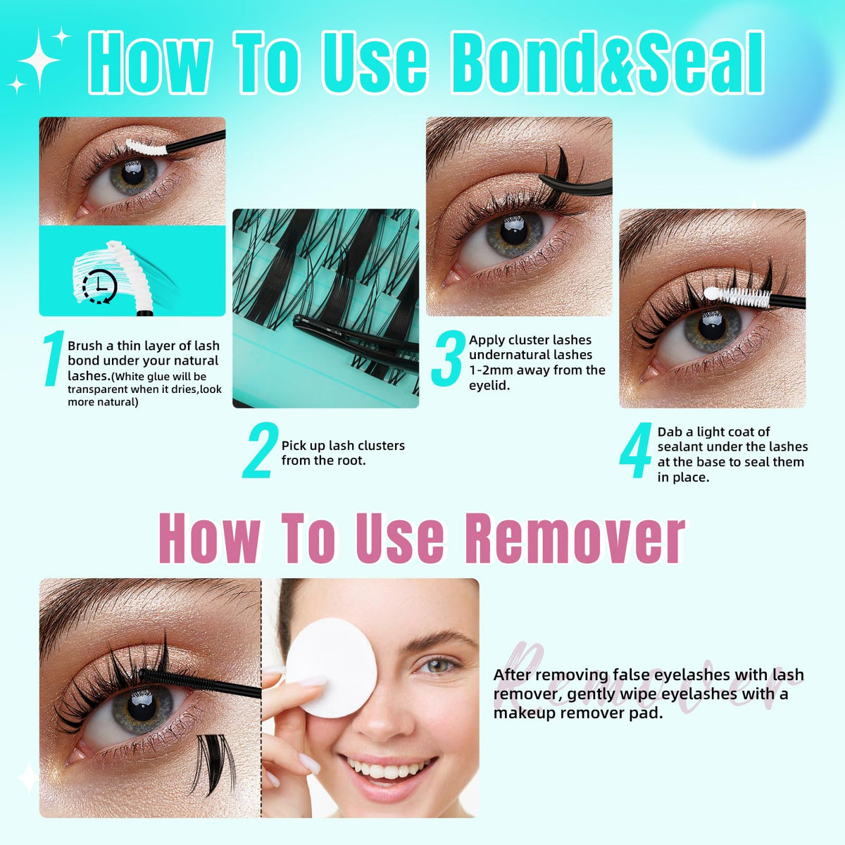 Application process of manga lashes using the kit