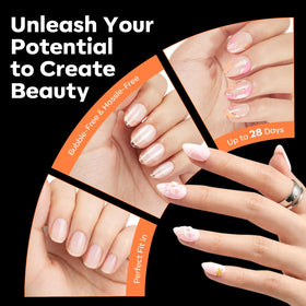 Application process of modelones nail tips on nails