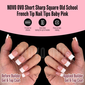 Application process of NOVO OVO Baby Pink nail tips