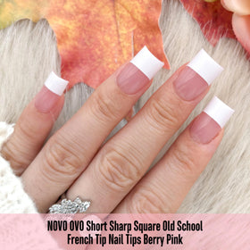 Application process of NOVO OVO BERRY PINK nails